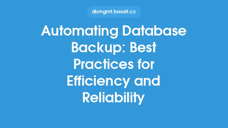 Automating Database Backup: Best Practices for Efficiency and Reliability Thumbnail