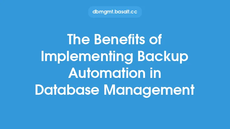 The Benefits of Implementing Backup Automation in Database Management Thumbnail