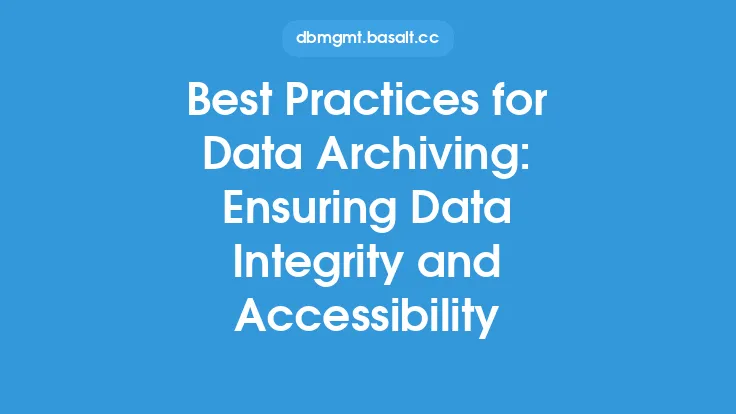 Best Practices for Data Archiving: Ensuring Data Integrity and Accessibility Thumbnail