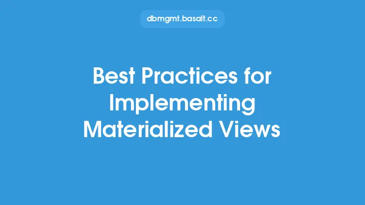Best Practices for Implementing Materialized Views Thumbnail