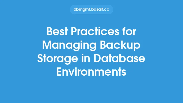 Best Practices for Managing Backup Storage in Database Environments Thumbnail