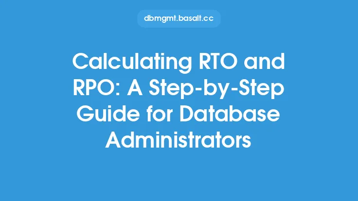 Calculating RTO and RPO: A Step-by-Step Guide for Database Administrators Thumbnail