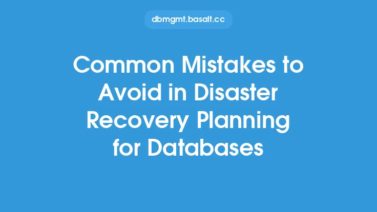 Common Mistakes to Avoid in Disaster Recovery Planning for Databases Thumbnail