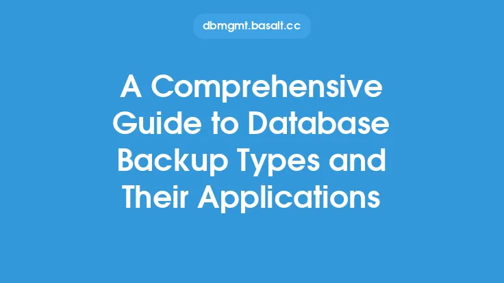 A Comprehensive Guide to Database Backup Types and Their Applications Thumbnail
