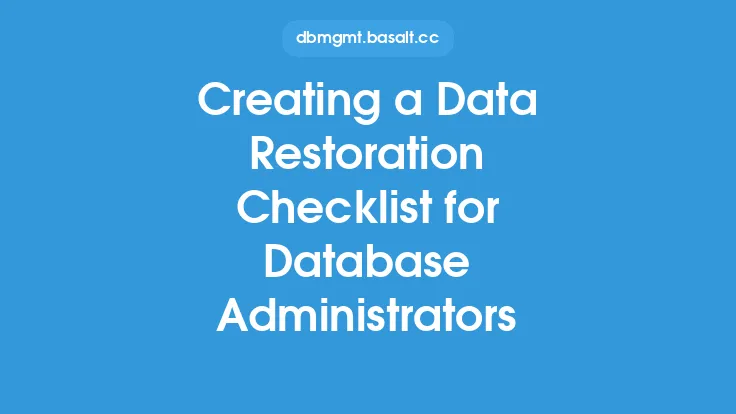 Creating a Data Restoration Checklist for Database Administrators Thumbnail