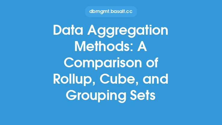 Data Aggregation Methods: A Comparison of Rollup, Cube, and Grouping Sets Thumbnail
