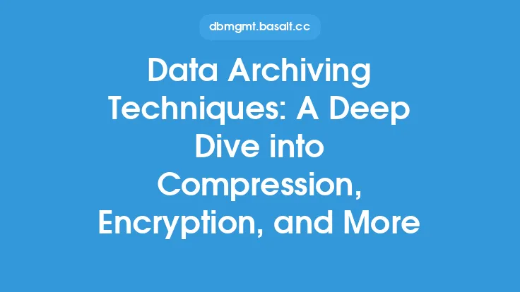 Data Archiving Techniques: A Deep Dive into Compression, Encryption, and More Thumbnail