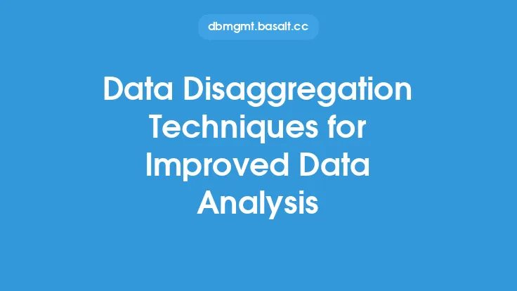 Data Disaggregation Techniques for Improved Data Analysis Thumbnail