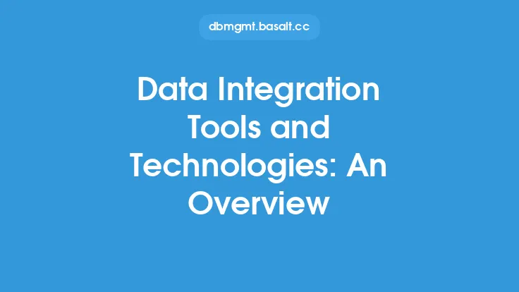 Data Integration Tools and Technologies: An Overview Thumbnail