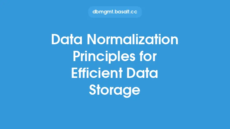 Data Normalization Principles for Efficient Data Storage Thumbnail