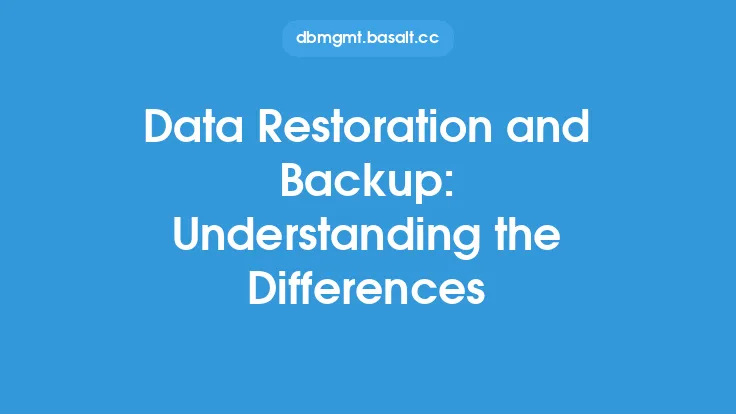 Data Restoration and Backup: Understanding the Differences Thumbnail
