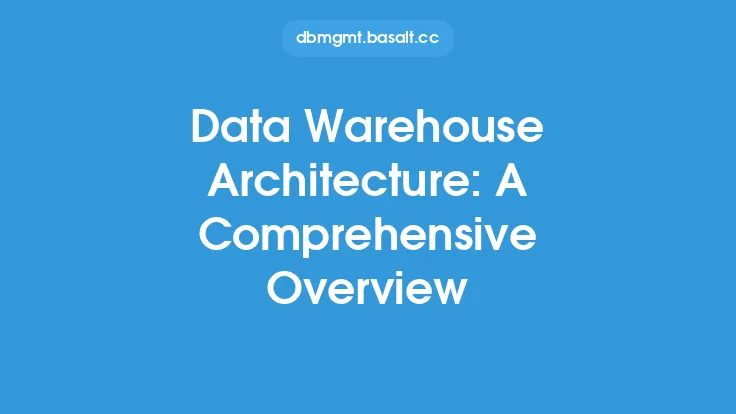 Data Warehouse Architecture: A Comprehensive Overview Thumbnail