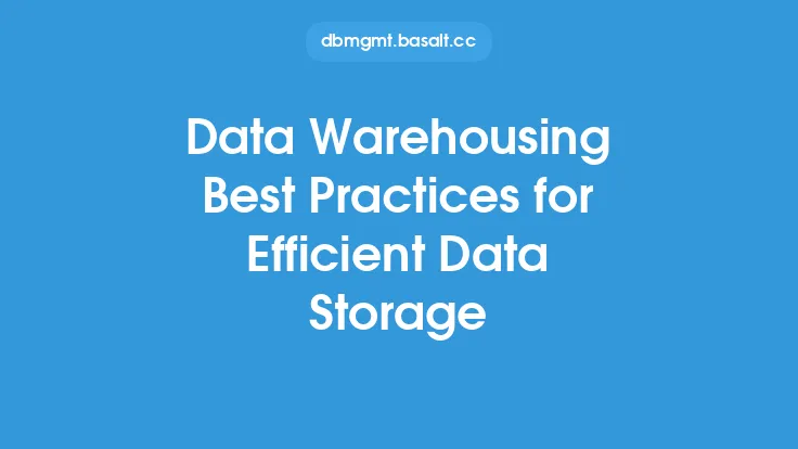 Data Warehousing Best Practices for Efficient Data Storage Thumbnail