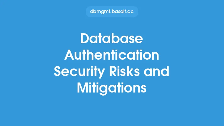 Database Authentication Security Risks and Mitigations Thumbnail