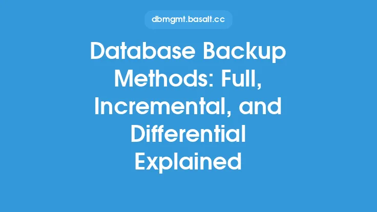 Database Backup Methods: Full, Incremental, and Differential Explained Thumbnail