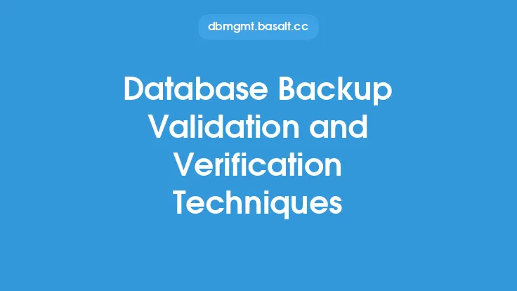 Database Backup Validation and Verification Techniques Thumbnail