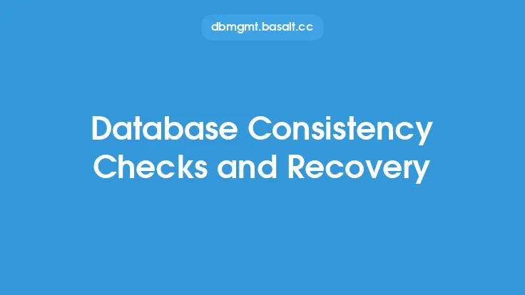 Database Consistency Checks and Recovery Thumbnail