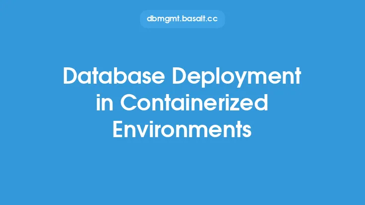 Database Deployment in Containerized Environments Thumbnail