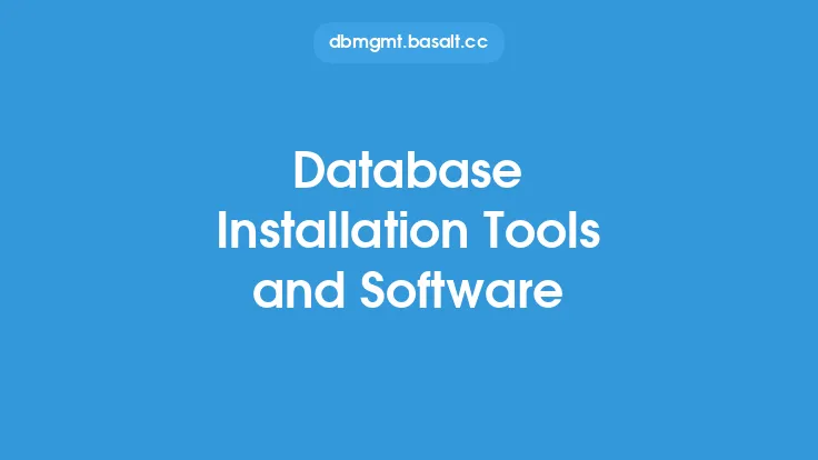 Database Installation Tools and Software Thumbnail