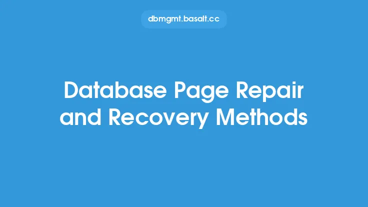 Database Page Repair and Recovery Methods Thumbnail