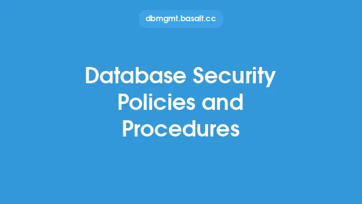 Database Security Policies and Procedures Thumbnail