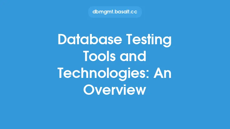 Database Testing Tools and Technologies: An Overview Thumbnail
