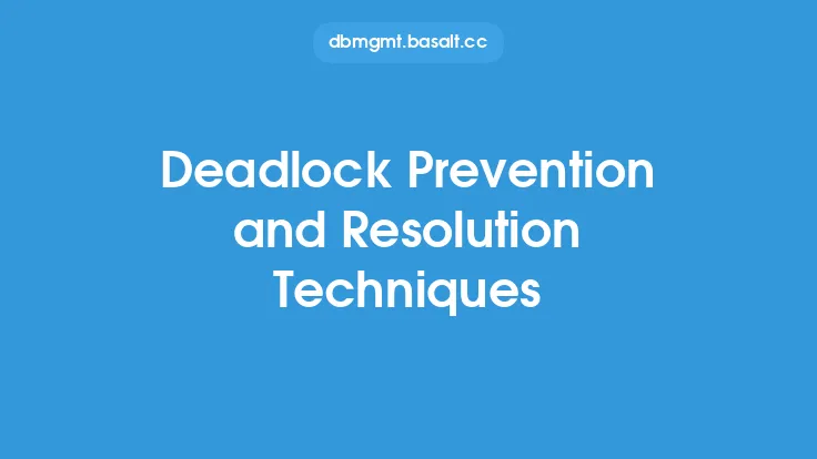Deadlock Prevention and Resolution Techniques Thumbnail