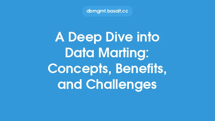 A Deep Dive into Data Marting: Concepts, Benefits, and Challenges Thumbnail