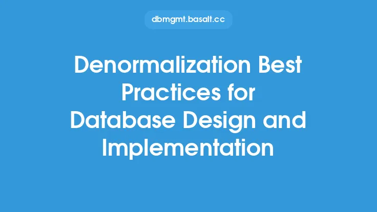 Denormalization Best Practices for Database Design and Implementation Thumbnail