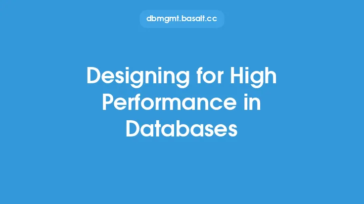 Designing for High Performance in Databases Thumbnail