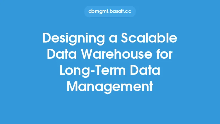 Designing a Scalable Data Warehouse for Long-Term Data Management Thumbnail