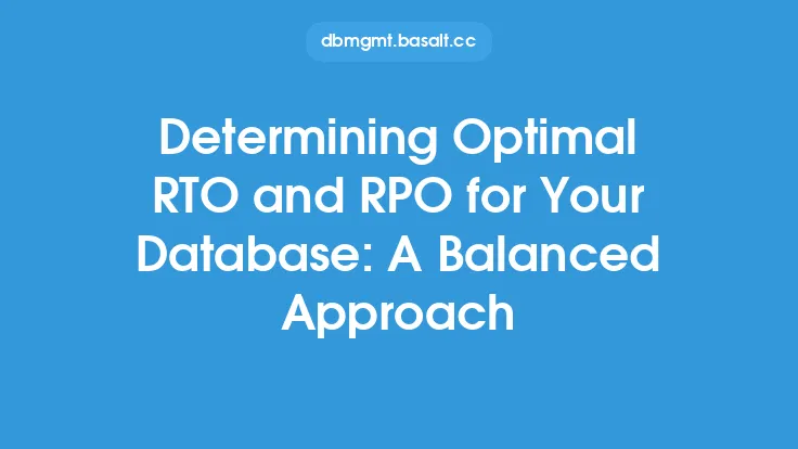 Determining Optimal RTO and RPO for Your Database: A Balanced Approach Thumbnail