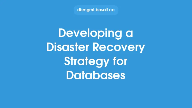 Developing a Disaster Recovery Strategy for Databases Thumbnail