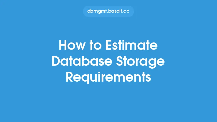 How to Estimate Database Storage Requirements Thumbnail