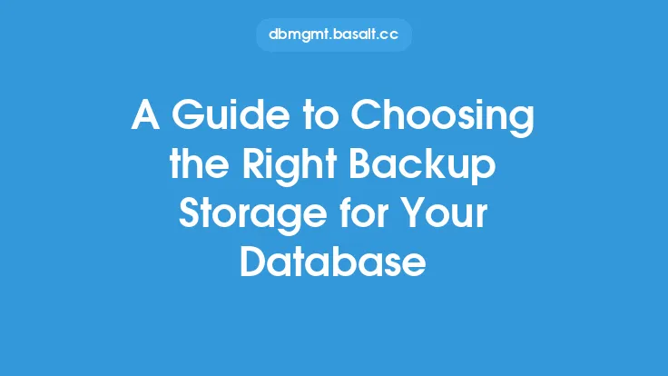 A Guide to Choosing the Right Backup Storage for Your Database Thumbnail