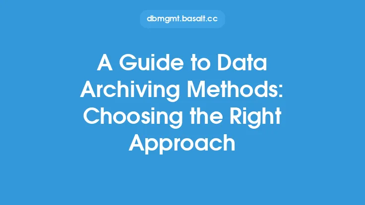 A Guide to Data Archiving Methods: Choosing the Right Approach Thumbnail
