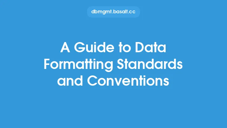 A Guide to Data Formatting Standards and Conventions Thumbnail