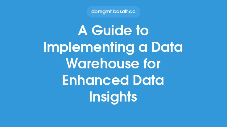 A Guide to Implementing a Data Warehouse for Enhanced Data Insights Thumbnail