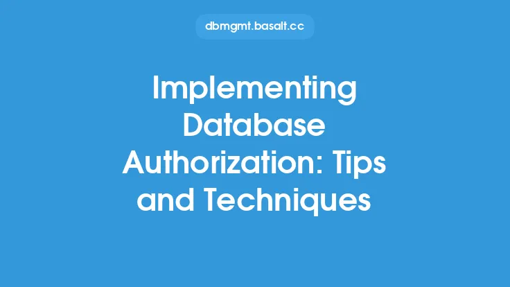Implementing Database Authorization: Tips and Techniques Thumbnail