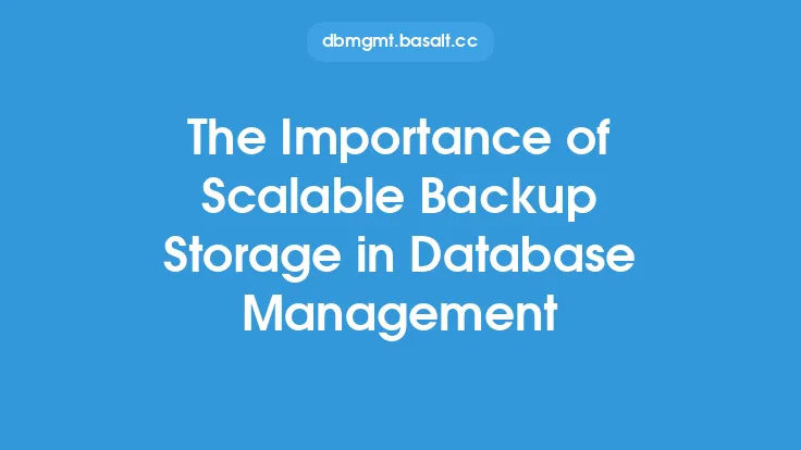The Importance of Scalable Backup Storage in Database Management Thumbnail