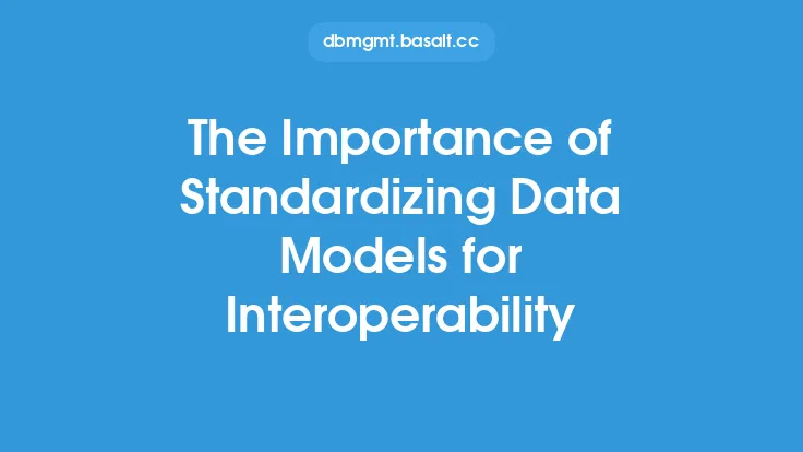 The Importance of Standardizing Data Models for Interoperability Thumbnail