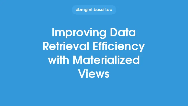 Improving Data Retrieval Efficiency with Materialized Views Thumbnail