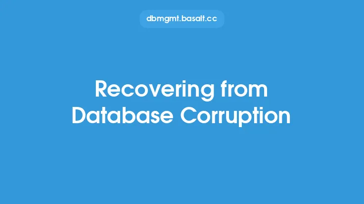 Recovering from Database Corruption Thumbnail