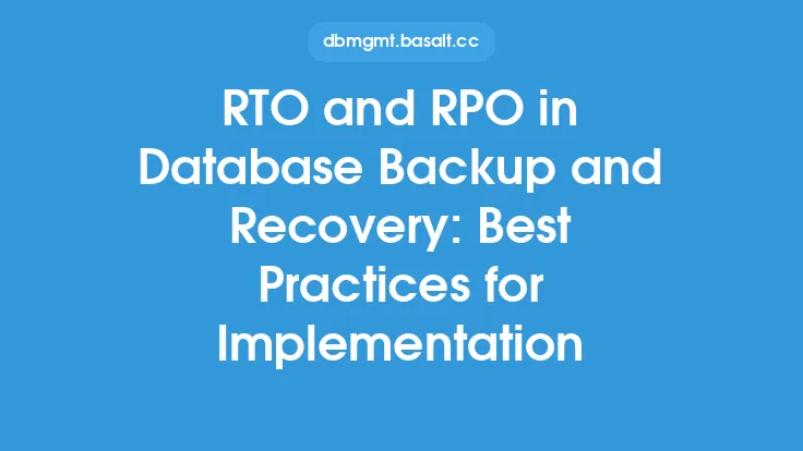 RTO and RPO in Database Backup and Recovery: Best Practices for Implementation Thumbnail