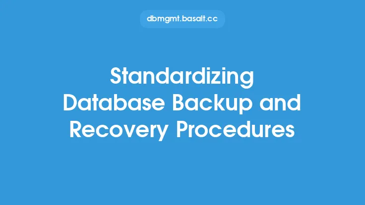 Standardizing Database Backup and Recovery Procedures Thumbnail