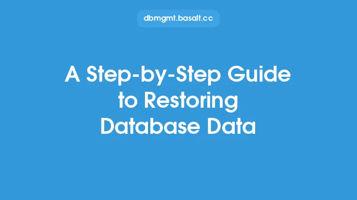 A Step-by-Step Guide to Restoring Database Data Thumbnail
