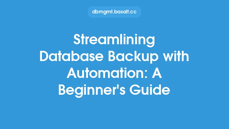 Streamlining Database Backup with Automation: A Beginner