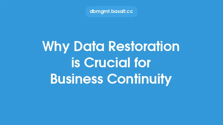 Why Data Restoration is Crucial for Business Continuity Thumbnail